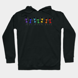 Colorful Dancing Women Hoodie